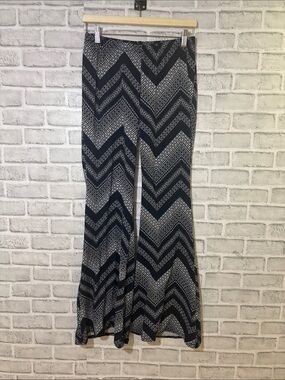 Streetwear Society navy, White, gray chevron Elastic pants, large